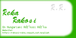 reka rakosi business card